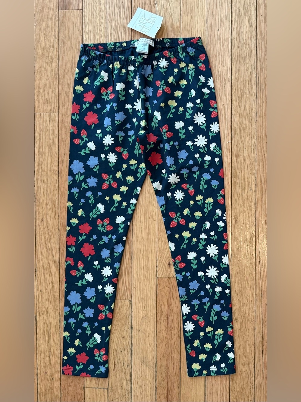 The Beaufort Bonnet Company Navy Floral & Strawberry Leggings